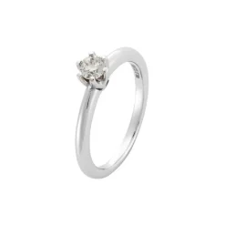 Solitär Ring Weißgold 585 Brillant 0,33 ct.