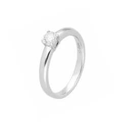 Solitär Ring Weißgold 585 Brillant ca. 0,33 ct.