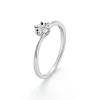 Solit&auml;r Ring Wei&szlig;gold 585 Brillant 0,06 ct.