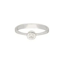 Solitär Ring Weißgold 585 Brillant 0,15 ct.