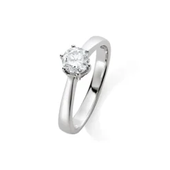 Solit&auml;r Ring Wei&szlig;gold 585 Brillant 0,50 ct.