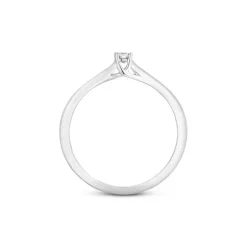 Solitär Ring Weißgold 585 Brillant 0,10 ct.