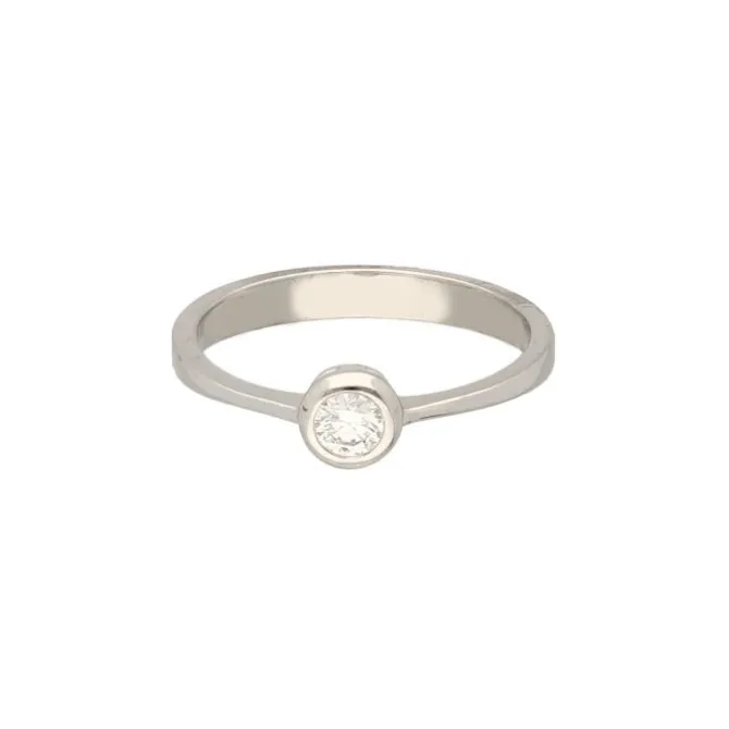 Solitär Ring Weißgold 585 Brillant ca. 0,20ct.