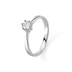 Solitär Verlobungsring Weißgold 585 Brillant 0,25 ct.