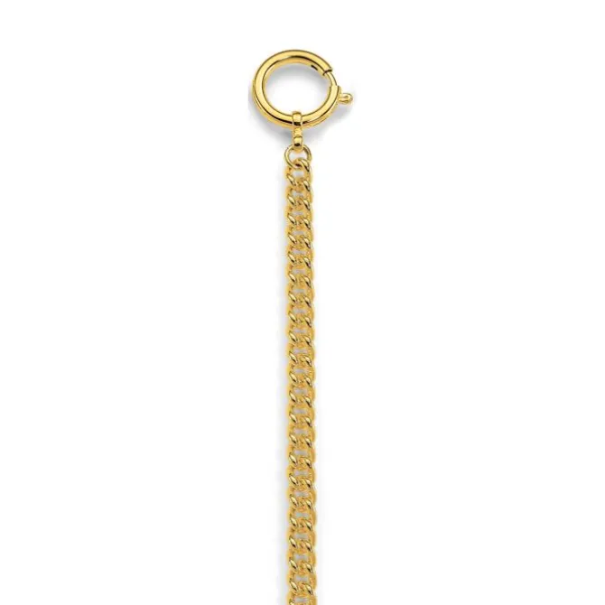Taschenuhrkette Stahl gold