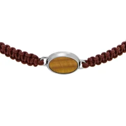 Tigerauge Armkette "Jewelry" Stahl/Textil