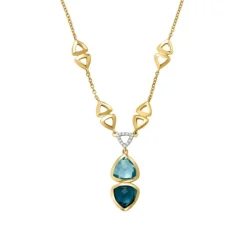 Topas Diamant Collier Gold 585
