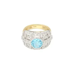Topas Ring Gold/Weißgold 750 - Gr. 57 - Privatbesitz