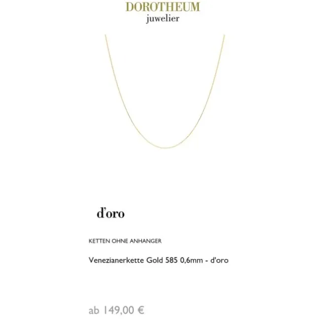 Venezianerkette Gold 585 0,6mm