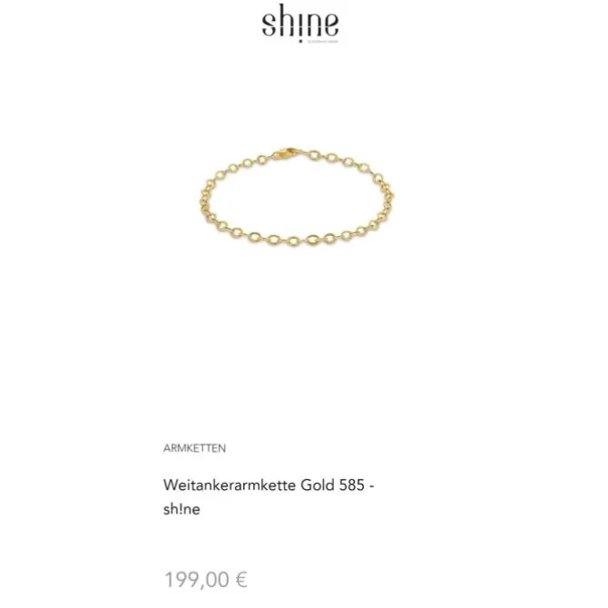 Weitankerarmkette Gold 585