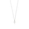 Xenox Silbernes Collier "Kreuz" Zirkonia